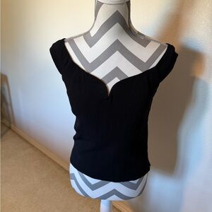 Reformation Black Off the Shoulder Sweetheart neckline Blouse
